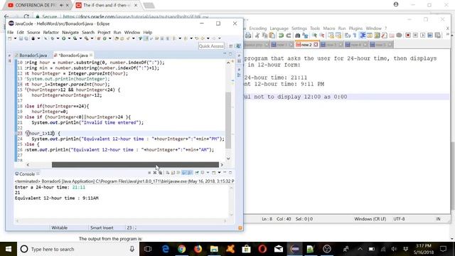 24-hour time to 12-hour time program | Java problem solving смотреть онлайн