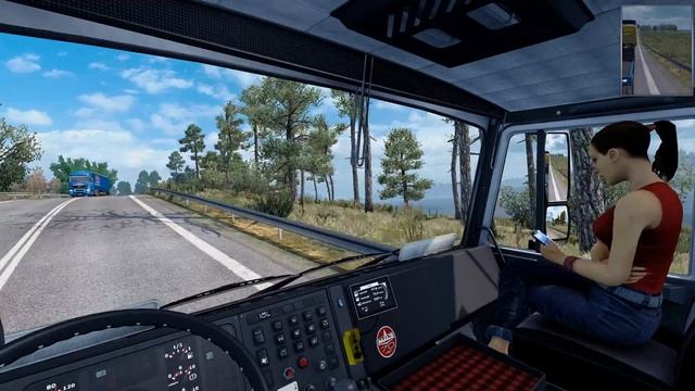 ETS 2 1.27 RusMap 1.7.2 MAZ 6422 V.Luki - Saint Petersburg смотреть онлайн