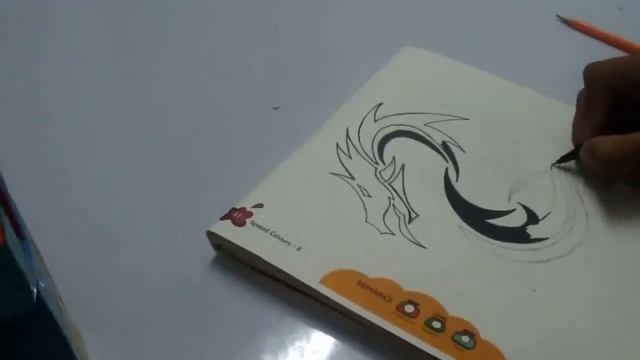 simple tribal dragon tattoo design - sketch смотреть онлайн