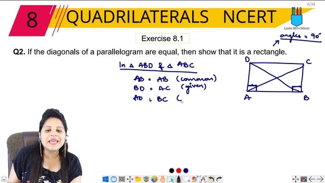 Class 9 Maths | Chapter 8 | Exercise 8.1 Q2 | Quadrilaterals | NCERT смотреть онлайн