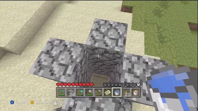 Minecraft Xbox 360 Edition - How To Build A Cobblestone Generator смотреть онлайн