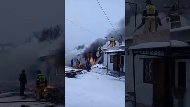 Крупный пожар на рынке города Коркино смотреть онлайн