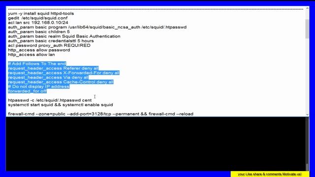 How to set up a Squid Proxy with basic username and password authentication on Centos 7 смотреть онлайн