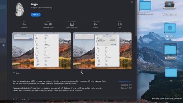 Argo Elegant JSON Rendering - Mac App Store - Basic Overview смотреть онлайн