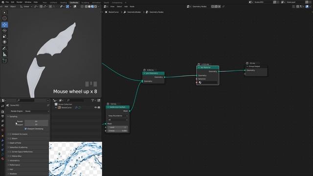 [Blender 3.1] Water Splash Along A Curve Geometry Nodes Tutorial смотреть онлайн