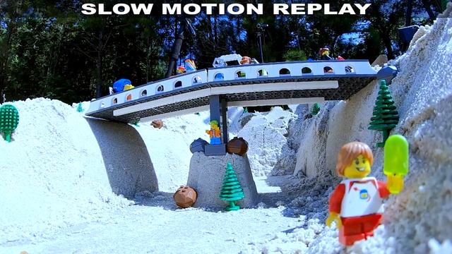 LEGO Dam Breach #151 - Bridge Collapse with Steady Traffic смотреть онлайн