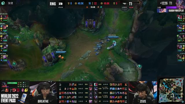 T1 vs. RNG | Quarterfinals | 2022 World Championship | T1 vs. Royal Never Give up | Game 3 (2022) смотреть онлайн