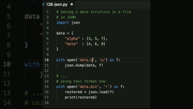 Dumping a structured variable to a text file in JSON format.Notice that the interface of the libry смотреть онлайн