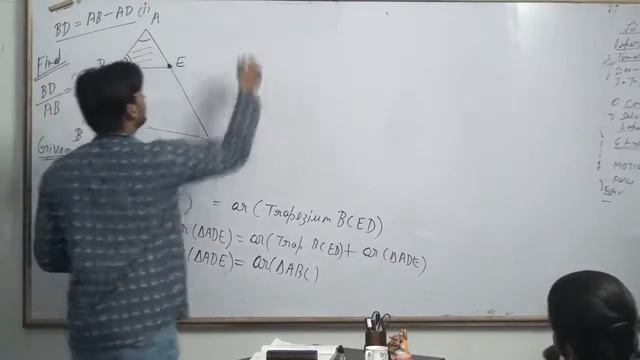 D and E are points on the sides AB and AC respectively of a △ABC such that DE||BC and divides △ABC смотреть онлайн