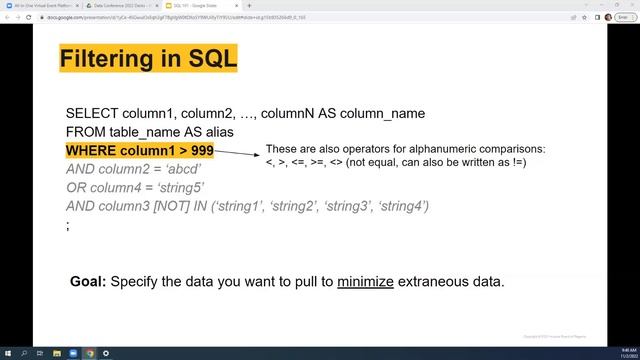 Learning SQL so that YOU can Build Efficiently too! -- 2022 Data Conference смотреть онлайн