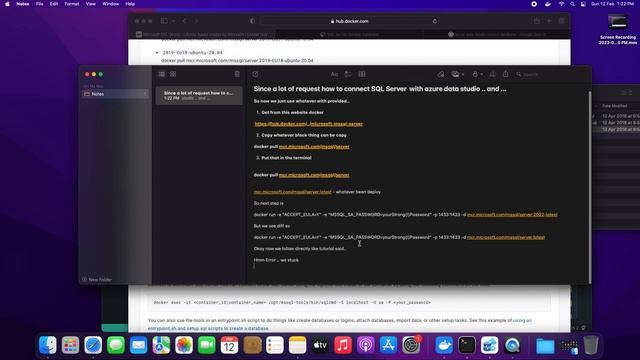 Installation SQL SERVER , Docker on MACOS Intel . M1/m2 read description please. смотреть онлайн