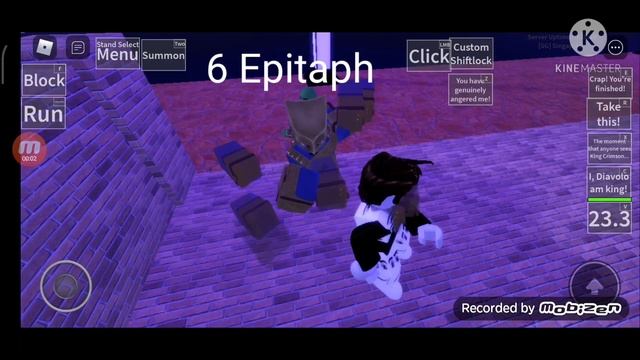 Roblox N The Jojo Game All King Crimson Move And The Refences смотреть онлайн