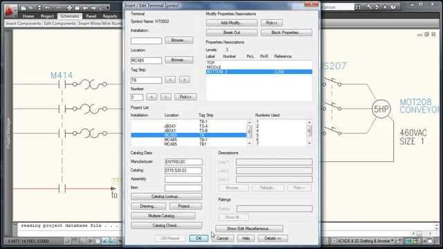 AutoCAD Electrical 2010 - Breaking apart terminal associations смотреть онлайн