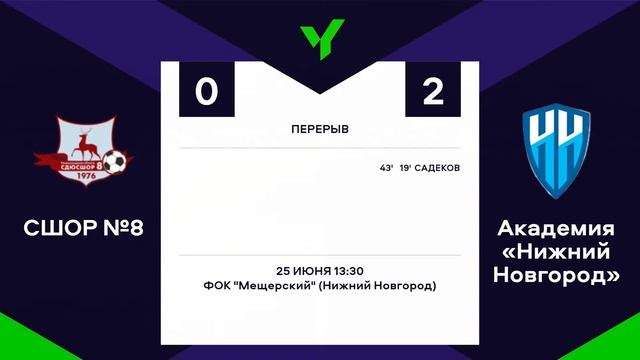 ЮФЛ П-2. СШОР-8 (Нижний Новгород) - Академия «Нижний Новгород» смотреть онлайн