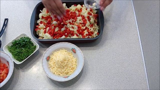 ЗАПЕКАЕМ ЦВЕТНУЮ КАПУСТУ С КУРИЦЕЙ//BAKED CAULIFLOWER WITH CHICKEN