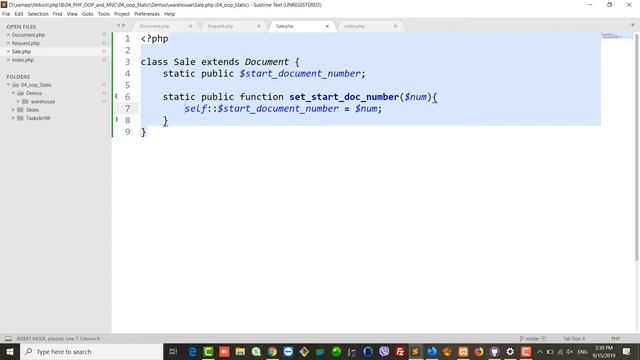 PHP OOP, static смотреть онлайн