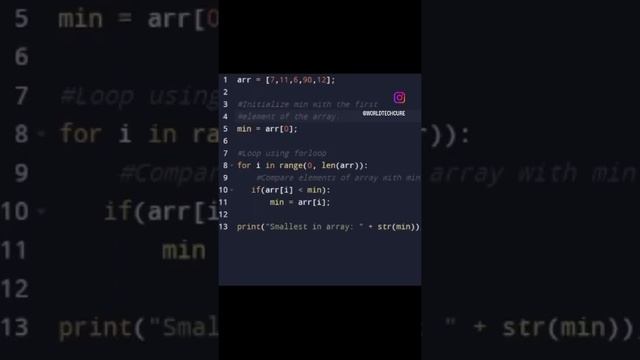 How to find smallest number in list using Python смотреть онлайн