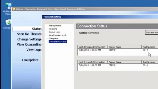 Symantec Antivirus - Troubleshoot communication issue