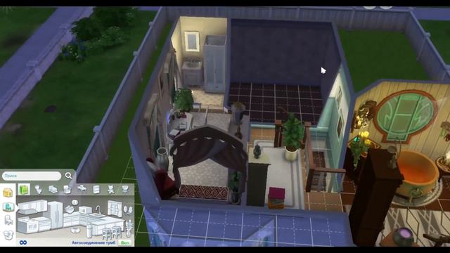 Стройка в Sims 4. Дом с комнатой ведьмы. Этаж 2. смотреть онлайн