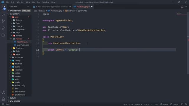 Create Post policy and register policy | Create a membership blog with Laravel & Stripe | Part 11 смотреть онлайн