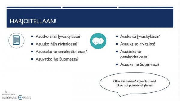 Moduuli 1: kysymyslauseet