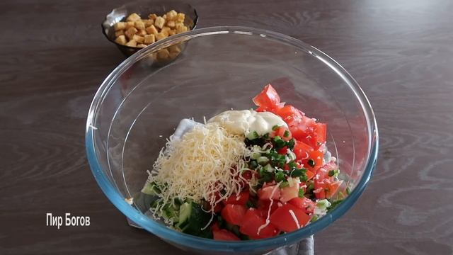 Ленивый салат на ужин. Салат из копченой курицы смотреть онлайн