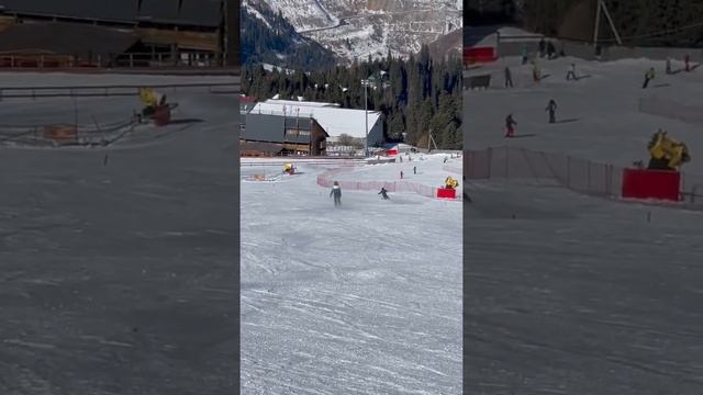 Ski Resort Shymbulak. Kazakhstan. Mountains. Горнолыжный курорт Шымбулак. Наши горы. Алматы.