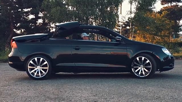 Volkswagen eos 2010 convertible car cabrio black by Yura Vyslotski кабриолет с жесткой крышей смотреть онлайн