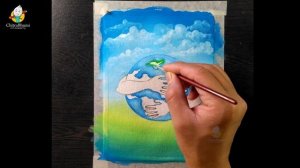 Full Video How To Draw Earth Day Poster Color Painting | Nature