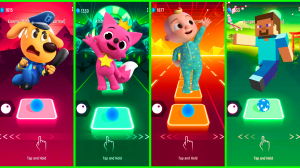 Sheriff Labrador VS Pinkfong VS Cocomelon VS Minecraft Tiles Hop Coffin Dance