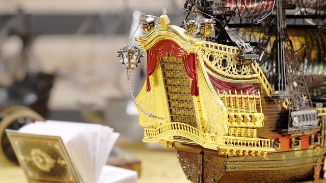 Piececool 3d metal puzzle for adults - Queen Anne's Revenge model kits смотреть онлайн