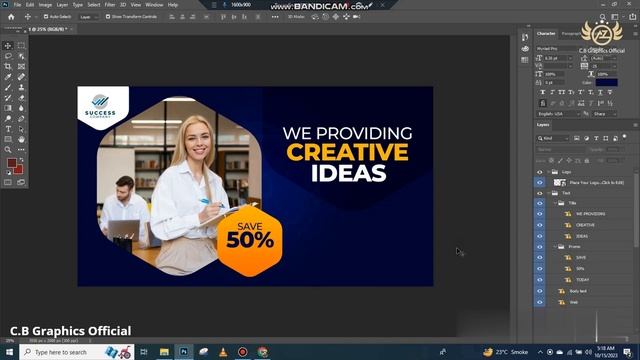 Landing Page Design || Business || Adobe Photoshop Tutorial || Social Media Marketing смотреть онлайн