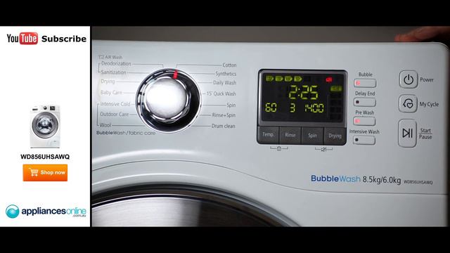 WD856UHSAWQ Samsung Washer Dryer Combo reviewed by expert - Appliances Online смотреть онлайн