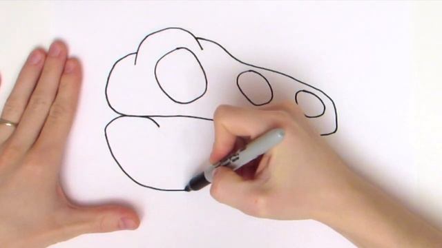 How to Draw Dinosaur Skull | Teach Drawing for Kids and Toddlers Coloring Page Video смотреть онлайн