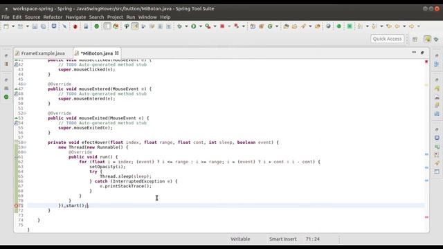 Tutorial de Java Swing : Como hacer un efecto Hover con un JButton Parte 2 смотреть онлайн