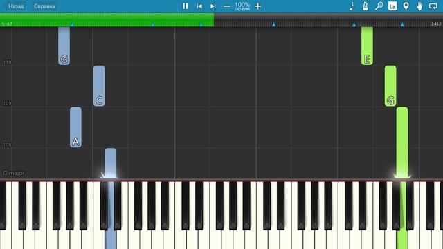 Крематорий - Мусорный ветер [Synthesia Piano Tutorial]