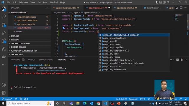 Error occurs in the template of component AppComponent смотреть онлайн
