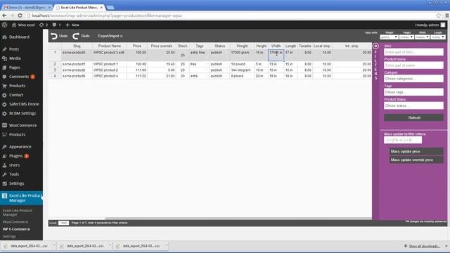 Wpsc Excel Like Product Manager for WP E commerce and WooCommerce смотреть онлайн
