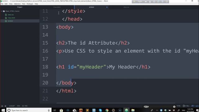 Web Development Tutorial: Class & ID in HTML смотреть онлайн