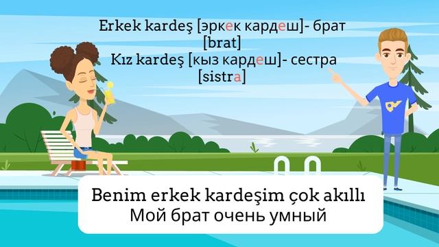 Турецкие слова в картинках с примерами. Урок 6. Семья смотреть онлайн