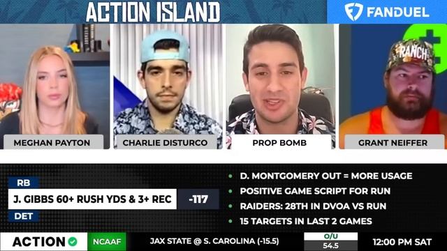 Las Vegas Raiders vs Detroit Lions Player PROPS & PARLAYS! | NFL MNF Picks | Action Island смотреть онлайн