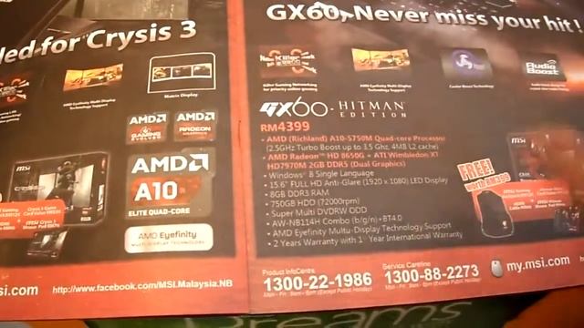 MSI GX70 Crysis 3 Edition, P1, Low Yat Plaza, Gerryko Malaysia смотреть онлайн