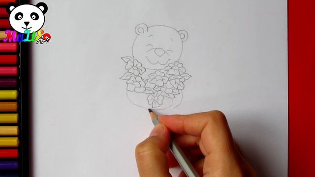 Как нарисовать рисунок МАМЕ милого МИШКУ| Як намалювати ведмедика | How to draw a Cute Teddy Bear смотреть онлайн