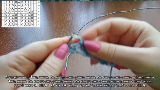 Оригинальный ажурный узор "Домики".Вязание. Схемы узоров спицами. Knitting openwork pattern "Houses смотреть онлайн