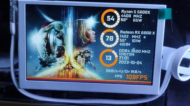 Turzx Turing Smart Screen 5.5 Inch Starfield Theme With Video Background v.01 смотреть онлайн