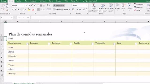 ⌚? PLANIFICADOR de COMIDAS SEMANAL en EXCEL ?? смотреть онлайн