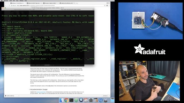 CircuitPython Hardware: LIS3DH Accelerometer with Tony D! смотреть онлайн