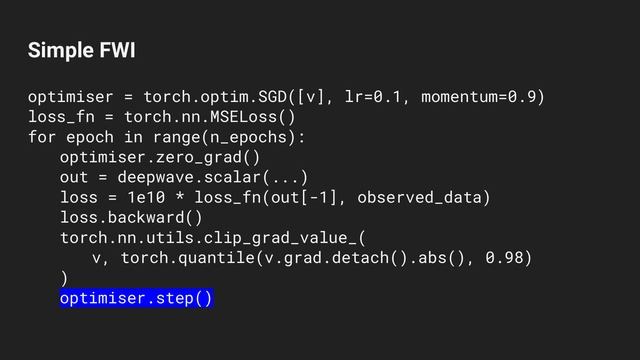 Deepwave PyTorch wave propagation смотреть онлайн