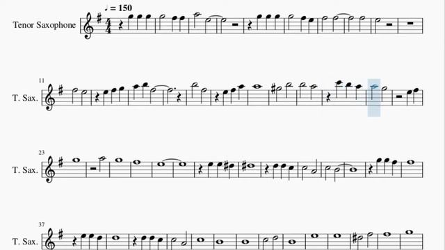 Tenor Sax Sheet Music: How To Play A Beautiful Song (NiER Automata) By Keiichi Okabe