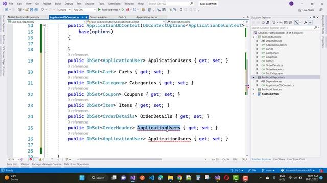 Online Fast food Delievery Project in ASP.NET CORE | Day-2 смотреть онлайн